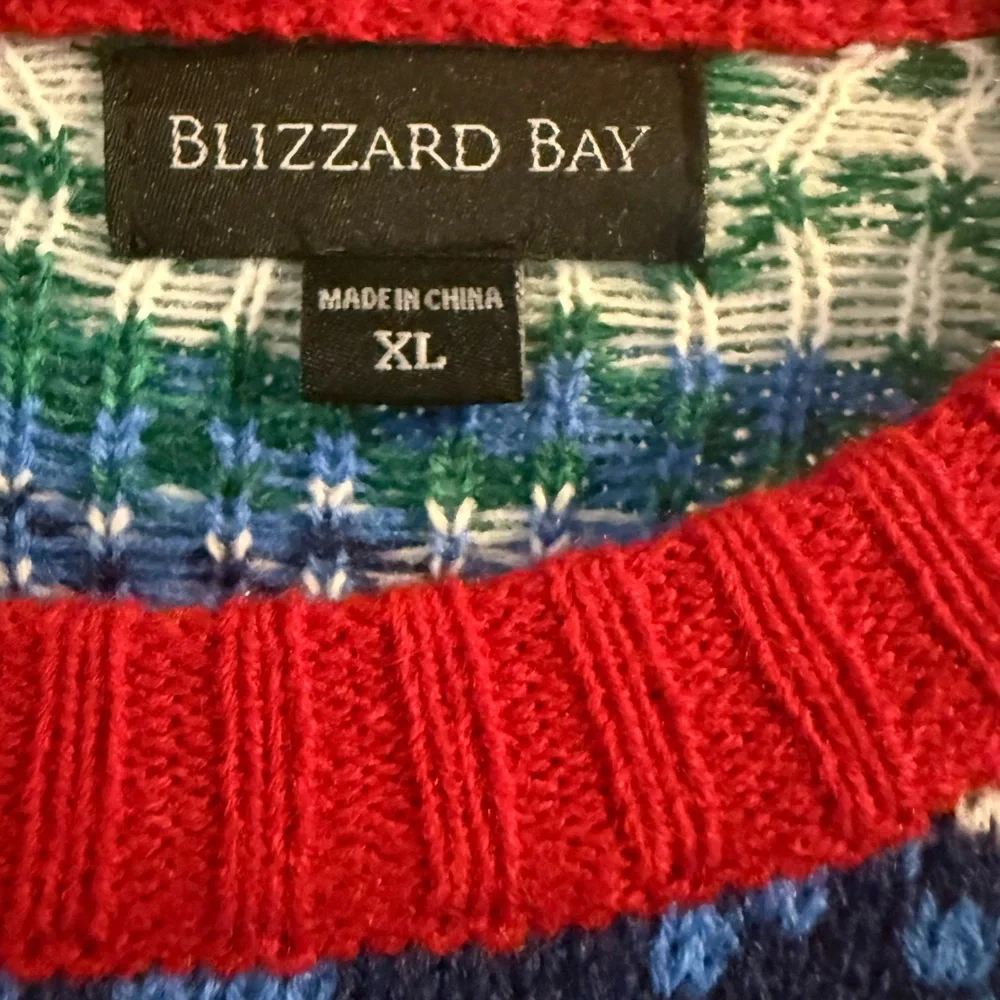 Deer Cheer BLIZZARD BAY Pullover Reindeer Drinking Ugly Christmas Sweater XL
